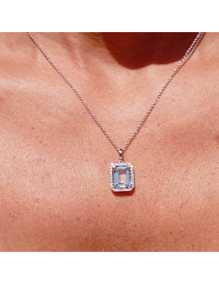 Crivelli AcquaMarina Collection Колье из золота, бриллиантов и аквамарина 3.94 кар. - 372-3108