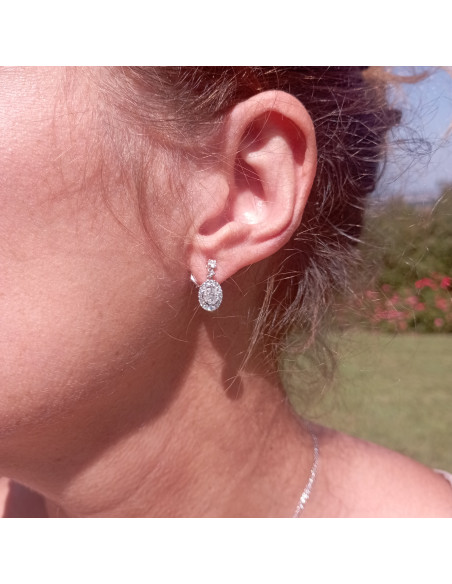 Crivelli Diamonds Collection Серьги "ОВАЛ" из золота и бриллиантов 0,84 кар - 035-VE26040