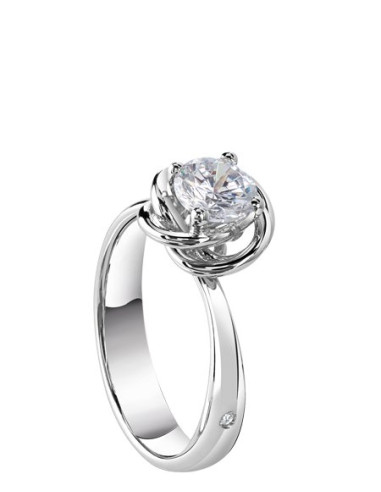 DAMIANI BOCCIOLO ANELLO IN ORO BIANCO 0.42 ct