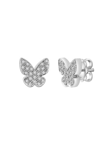 SALVINI I Segni "butterfly" earrings in white gold and diamonds 0.18 ct - 20071363