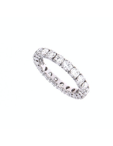 DAMIANI LUCE anello ETERNITY in oro bianco e diamanti 3.04 ct - Ref: 20090980