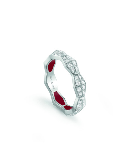 SALVINI EVA-Ring „Schlange“ aus Weißgold und Diamanten 0,50 ct – 20101380