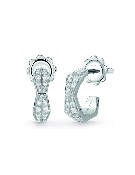 SALVINI EVA orecchini "serpente" in oro bianco e diamanti 0.21 ct - 20101389