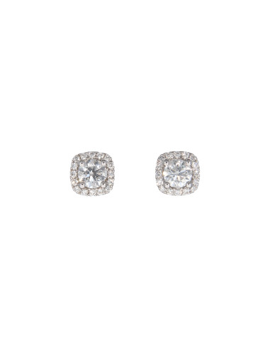 Crivelli Diamond Collection "SQUARE" earrings in gold and diamonds 1.00 ct - 234-4502