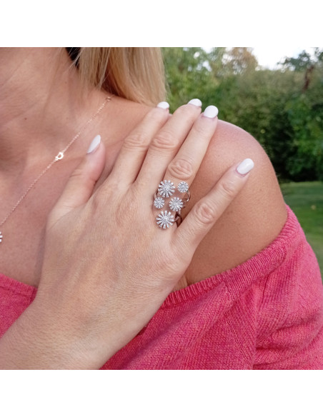DAMIANI MARGHERITA Кольцо из белого золота и бриллиантов ct 0,75 - 20102417