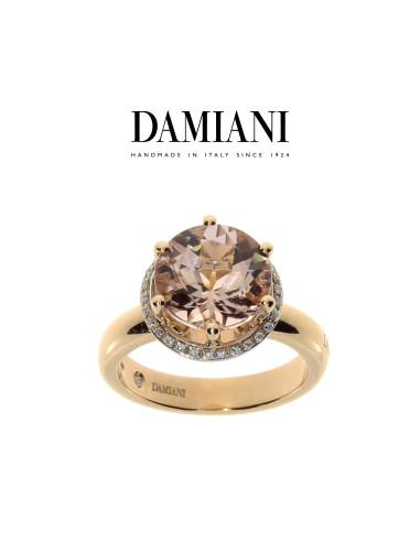 DAMIANI MINOU ring in rose gold, diamonds and Morganite (3.25 ct) - 20076492
