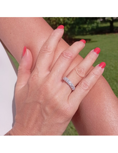 LJ ROMA DIAMOND collection ring in white gold...