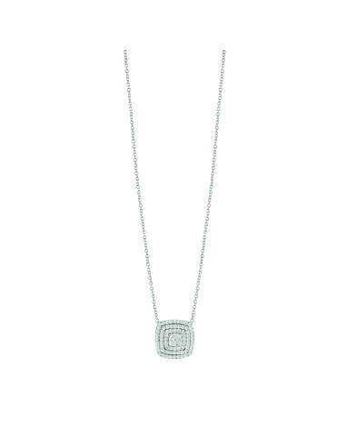 SALVINI Bagliori "square" necklace in white gold and diamonds 0.41 ct - 20088546