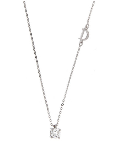 DAMIANI LUCE "light point" necklace in white gold and diamond 0.50 ct - 81101248