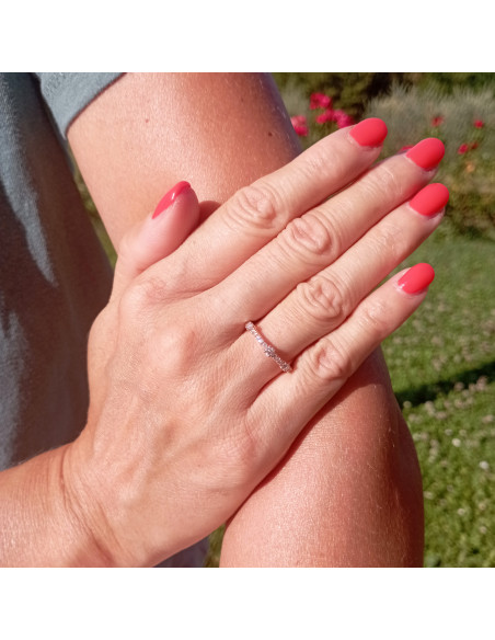 DAMIANI NOTTE DI SAN LORENZO ROSE GOLD AND DIAMONDS "TRILOGY" RING (0.33ct)  Ref. 20089527
