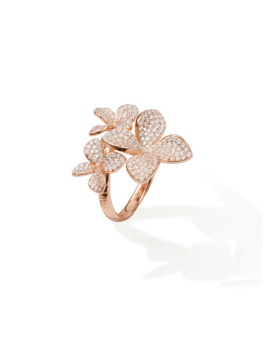 Misis Flora Ring gold plated silver, cubic zirconia AN03506RO