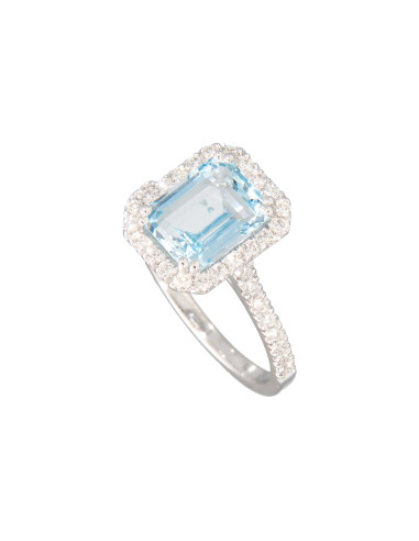 Golay AcquaMarina Collection Ring in white gold, diamonds and aquamarine 2.39 ct - ACLC072DIAQ5