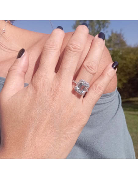 Golay AcquaMarina Collection Ring aus Weißgold, Diamanten und Aquamarin 3.11 ct – ACLC072DIAQ6