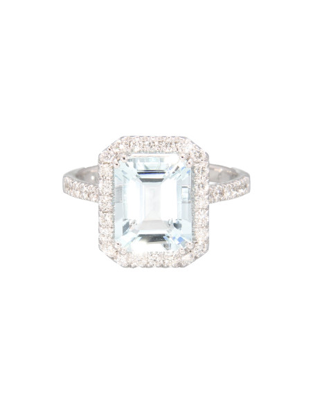 Golay AcquaMarina Collection Ring aus Weißgold, Diamanten und Aquamarin 3.11 ct – ACLC072DIAQ6