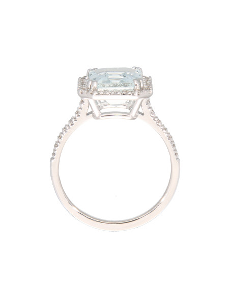 Golay AcquaMarina Collection Ring aus Weißgold, Diamanten und Aquamarin 3.11 ct – ACLC072DIAQ6