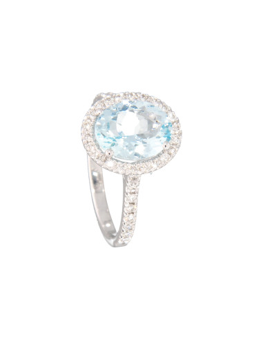 GOLAY AcquaMarina Collection Ring in gold, diamonds and aquamarine 2.17 ct - ACLC070DIAQ6