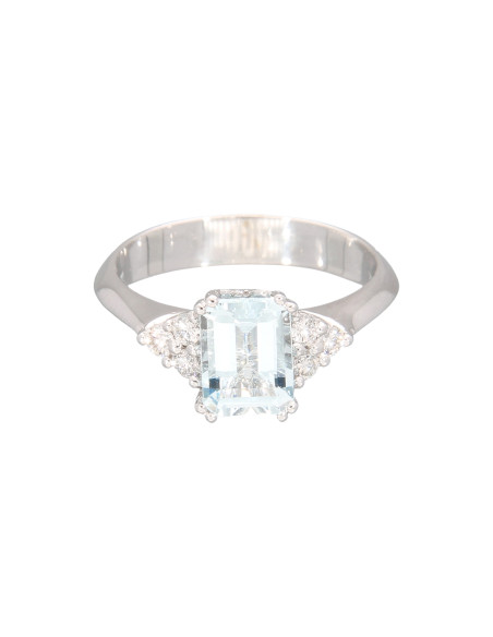 Golay AcquaMarina Collection Ring aus Weißgold, Diamanten und Aquamarin 1.25 ct – ACLC059DIAQ2