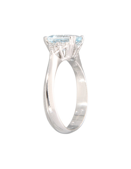Golay AcquaMarina Collection Ring aus Weißgold, Diamanten und Aquamarin 1.25 ct – ACLC059DIAQ2