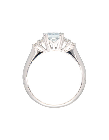 Golay AcquaMarina Collection Ring aus Weißgold, Diamanten und Aquamarin 1.25 ct – ACLC059DIAQ2