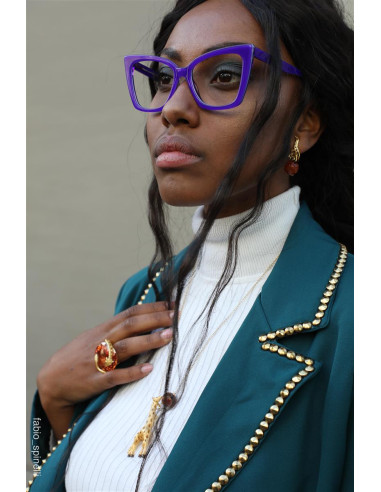 Misis Africa Queen Brosche 18kt vergoldetes...