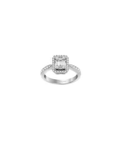 SALVINI Magia anello "rettangolare" in oro bianco e diamanti 0.55 ct - 20085782