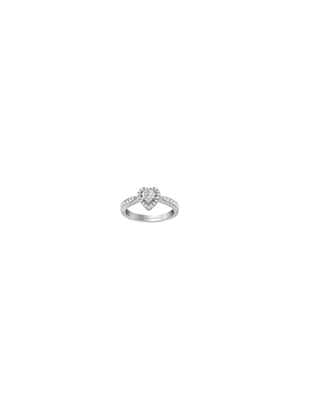 SALVINI Magia anello cuore in oro bianco e diamanti 0 45 ct 20085789
