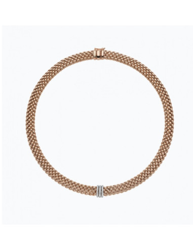 Fope Necklace Flex'It PANORAMA in gold and diamonds ref 587C-PAVE