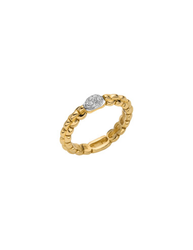 Fope Eka Tiny Ring in gold and diamonds ref: AN730-PAVE