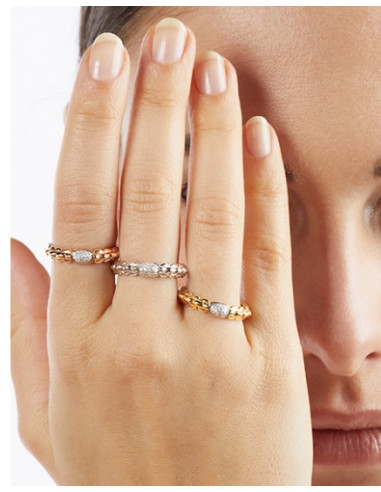 Fope Eka Tiny Ring in gold and diamonds ref 73001AX PB