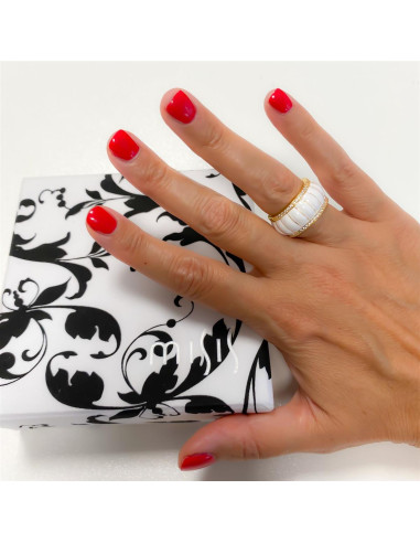 Misis Lucky Gecko Ring 18ct Gold Plated Silver,...