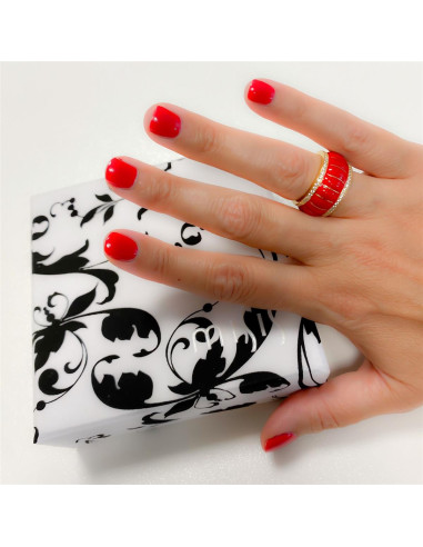 Misis Lucky Gecko Ring 18ct Gold Plated Silver,...