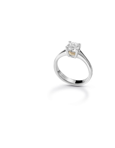 SALVINI Battito anello "Solitario" in oro bianco e diamanti 0.20 ct - 20074772