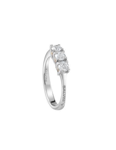 SALVINI Lavinia anello "TRILOGY" in oro bianco e diamanti 0.42 ct - 20076861