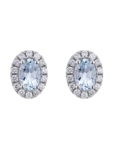 Golay AcquaMarina Collection Earrings in white gold, diamonds and aquamarine 0.88 ct - OCL070DIAQ2