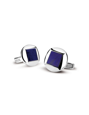 DAMIANI Balance cufflinks in silver and lapis - Ref. 20054034