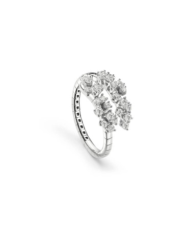 DAMIANI MIMOSA FLEXI anello in oro bianco diamanti 0.40 ct - 20091241