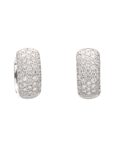 Crivelli Diamonds Collection Earrings "CIRCLE" in gold and diamonds 0.60 ct - 234-3653-BIS