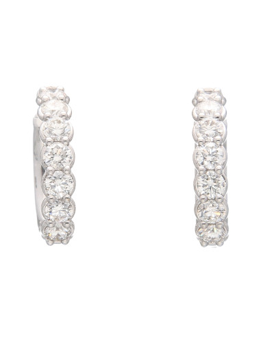 Crivelli Diamond Collection "Circle" earrings in gold and diamonds 0.80 ct - 274-CRB131