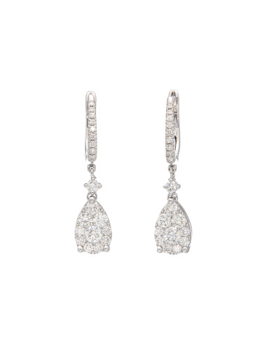 SOPRANA DIAMOND collection earrings in white gold, diamonds 1.39 ct - 70232943