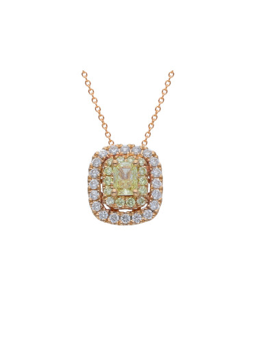 LJ ROMA DIAMOND COLLECTION NECKLACE In rose gold and yellow Fancy Diamond 0.64CT - 270403