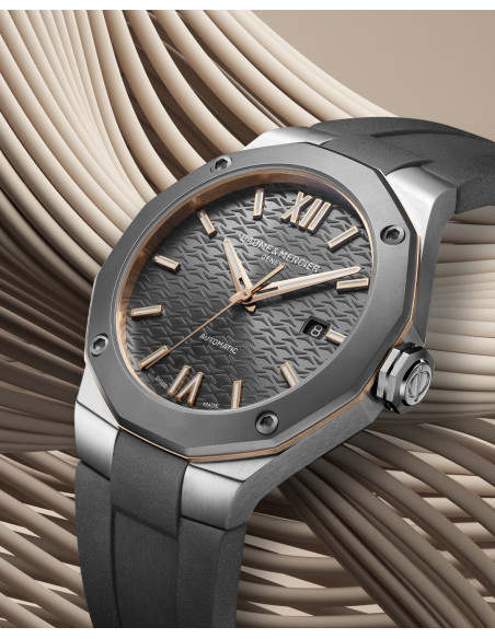 BAUME & MERCIER RIVIERA сталь и титан на резина - M0A10660