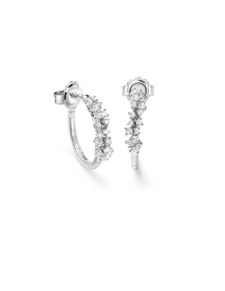Damiani Mimosa FLEXI Orecchini in oro bianco con diamanti (ct 0,45) ref: 20100057