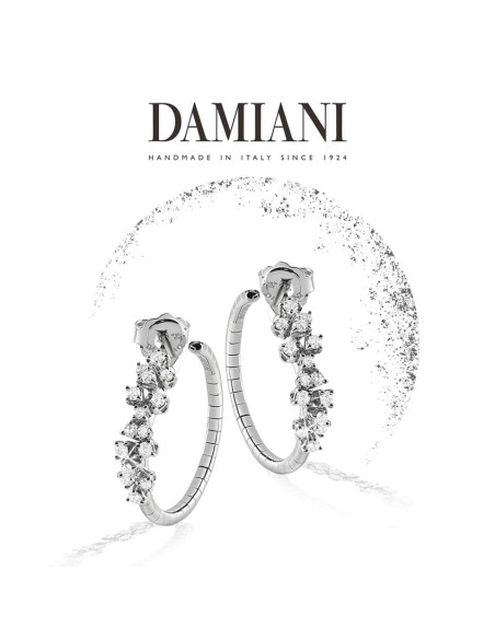 Damiani Mimosa FLEXI Orecchini in oro bianco con diamanti (ct 0,45) ref: 20100057