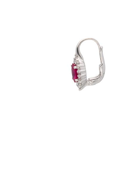 Crivelli Рубиновая коллекция Золотые серьги, бриллианты и рубин 0.84 ct - 035-VE28170