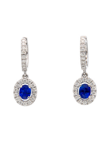 Crivelli Sapphire Collection Gold Earrings , Diamonds and sapphires 0.80 ct - 035-VE28517
