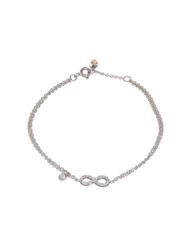 Crivelli Diamond Collection "Infinity" Bracelet in White Gold and Diamonds 0.15 ct - 234-3603-BR