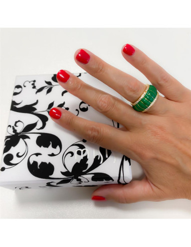 Misis Lucky Gecko Ring 18ct Gold Plated Silver,...