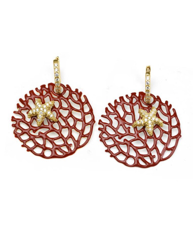 Misis GORGONIE Earrings gold plated Silver, zircons, OR10083PL