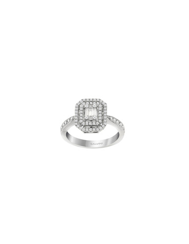 SALVINI Magia "rectangular" ring in white gold and diamonds 0.50 ct - 20085783