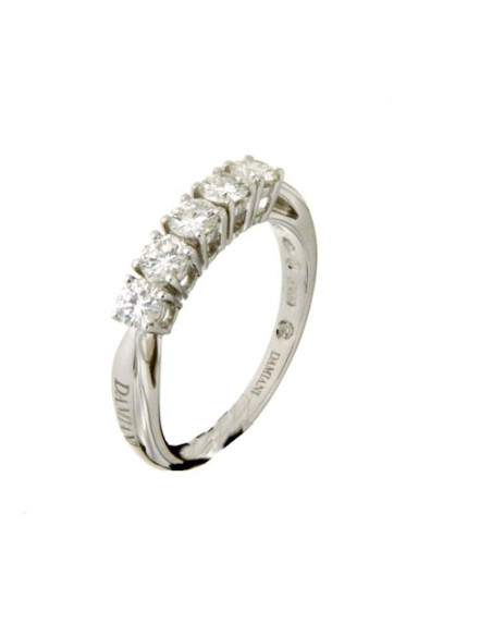 DAMIANI CUPIDO ANELLO IN ORO BIANCO CON 5 DIAMANTI 0,35 ct